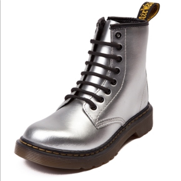 dr martens silver boots